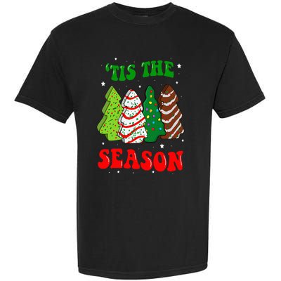 Tis' The Season Christmas Tree Cakes Debbie Groovy Garment-Dyed Heavyweight T-Shirt