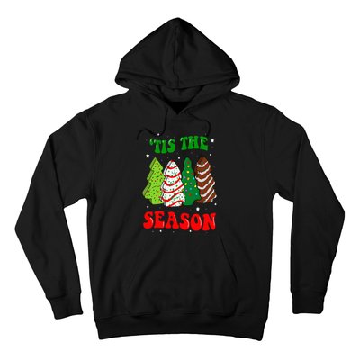 Tis' The Season Christmas Tree Cakes Debbie Groovy Hoodie