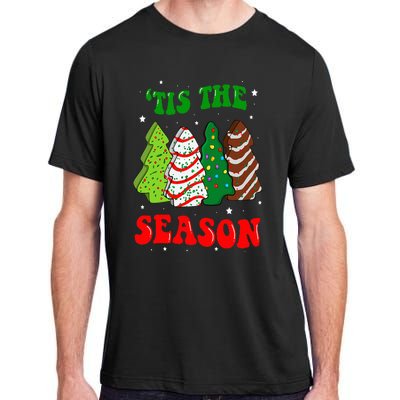 Tis' The Season Christmas Tree Cakes Debbie Groovy Adult ChromaSoft Performance T-Shirt