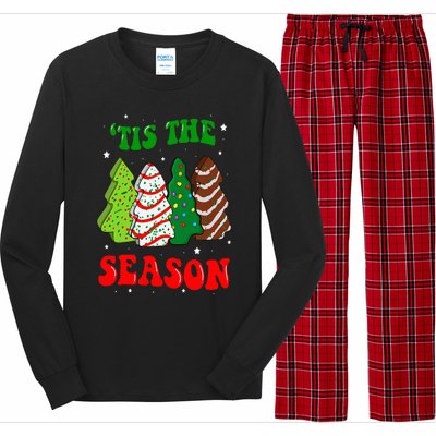 Tis' The Season Christmas Tree Cakes Debbie Groovy Long Sleeve Pajama Set