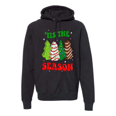 Tis' The Season Christmas Tree Cakes Debbie Groovy Premium Hoodie