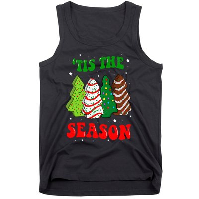 Tis' The Season Christmas Tree Cakes Debbie Groovy Tank Top