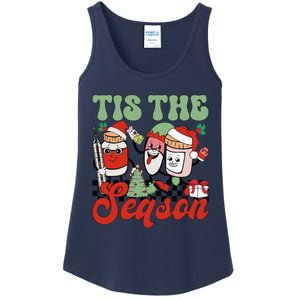 Tis The Season Pharmacology Christmas Pharmacy Technician Ladies Essential Tank