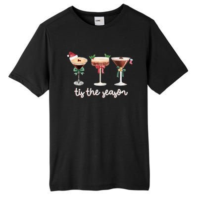 Tis The Season Espresso Martini Cocktail Glasses Christmas Sweat Tall Fusion ChromaSoft Performance T-Shirt