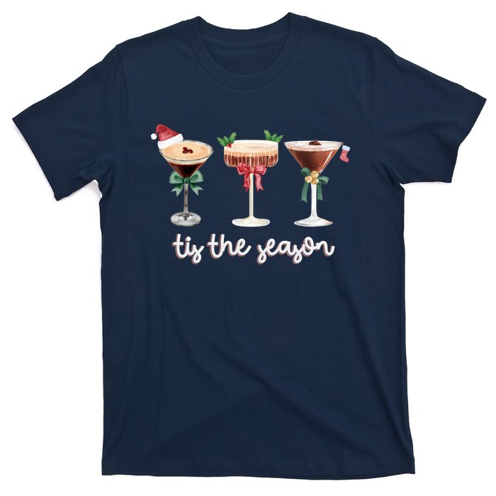 Tis The Season Espresso Martini Cocktail Glasses Christmas Sweat T-Shirt