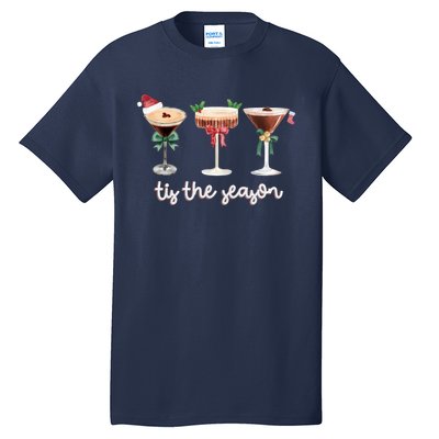 Tis The Season Espresso Martini Cocktail Glasses Christmas Sweat Tall T-Shirt