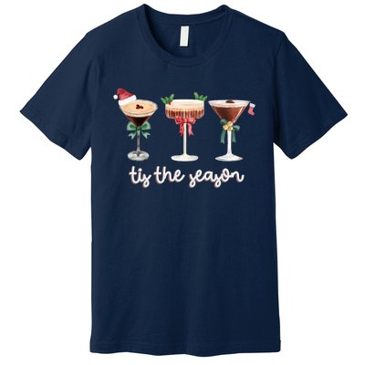 Tis The Season Espresso Martini Cocktail Glasses Christmas Sweat Premium T-Shirt