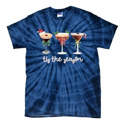 Tis The Season Espresso Martini Cocktail Glasses Christmas Sweat Tie-Dye T-Shirt