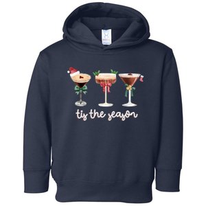 Tis The Season Espresso Martini Cocktail Glasses Christmas Sweat Toddler Hoodie