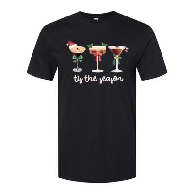 Tis The Season Espresso Martini Cocktail Glasses Christmas Sweat Softstyle CVC T-Shirt