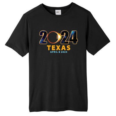 Texas Total Solar Eclipse 2024 Tall Fusion ChromaSoft Performance T-Shirt