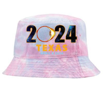 Texas Total Solar Eclipse 2024 Tie-Dyed Bucket Hat