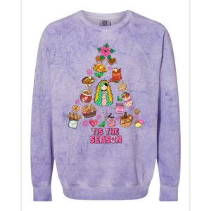 Tis The Season Mexican Christmas Feliz Navidad Xmas Mexican Colorblast Crewneck Sweatshirt