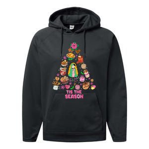 Tis The Season Mexican Christmas Feliz Navidad Xmas Mexican Performance Fleece Hoodie