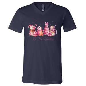 Tis The Season Festive Holiday Beverages V-Neck T-Shirt