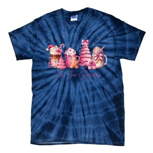 Tis The Season Festive Holiday Beverages Tie-Dye T-Shirt