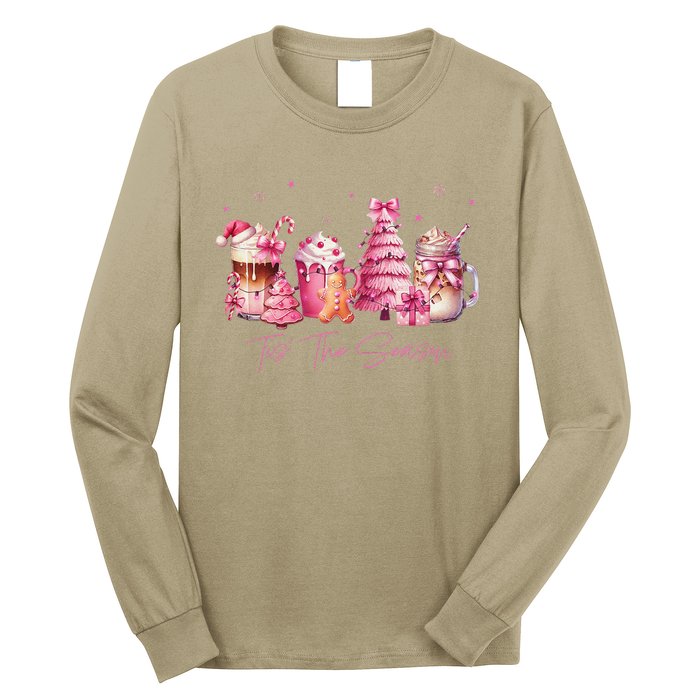 Tis The Season Festive Holiday Beverages Long Sleeve Shirt