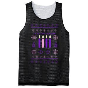 Tis The Season Ugly Sweater Christmas Xmas Advent Catholic Mesh Reversible Basketball Jersey Tank