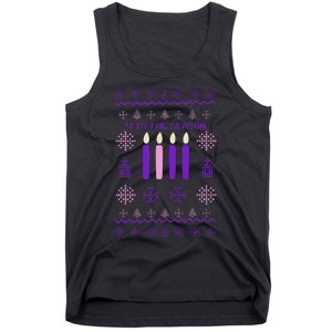 Tis The Season Ugly Sweater Christmas Xmas Advent Catholic Tank Top