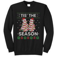 Tis The Season Christmas Tree Cakes Debbie Becky Xmas Pyjama Sweatshirt