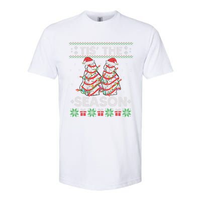 Tis The Season Christmas Tree Cakes Debbie Becky Xmas Pyjama Softstyle CVC T-Shirt