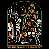 Tis The Season to Be Creepy Skeleton Halloween Spooky Season 16 in Basic Backpack