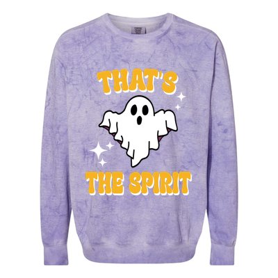 Thats The Spirit Funny Halloween Ghost Colorblast Crewneck Sweatshirt