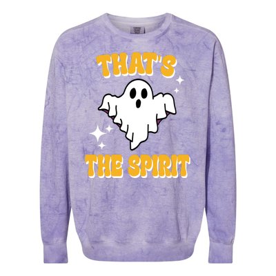 Thats The Spirit Funny Halloween Ghost Colorblast Crewneck Sweatshirt