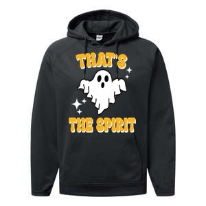 Thats The Spirit Funny Halloween Ghost Performance Fleece Hoodie