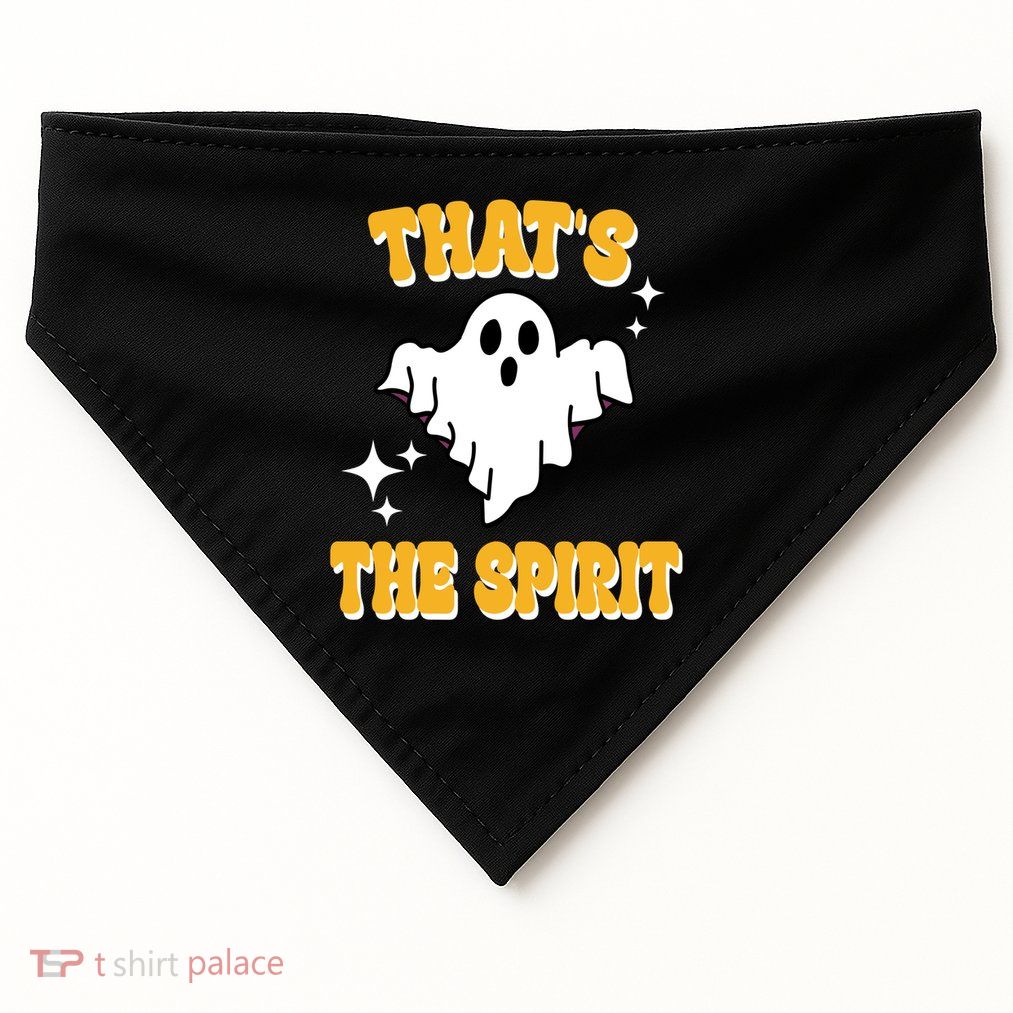 Thats The Spirit Funny Halloween Ghost USA-Made Doggie Bandana