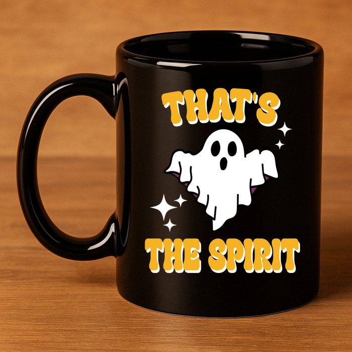 Thats The Spirit Funny Halloween Ghost 11oz C Handle Ceramic Mug
