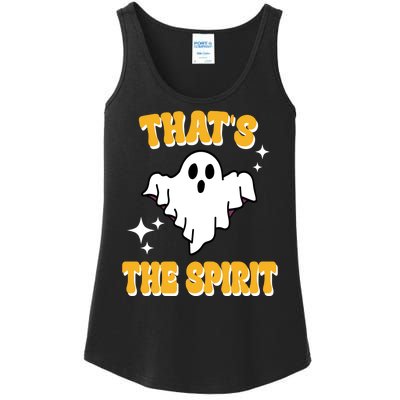 Thats The Spirit Funny Halloween Ghost Ladies Essential Tank