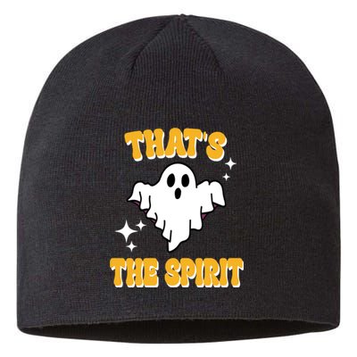 Thats The Spirit Funny Halloween Ghost Sustainable Beanie