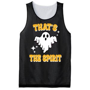 Thats The Spirit Funny Halloween Ghost Mesh Reversible Basketball Jersey Tank