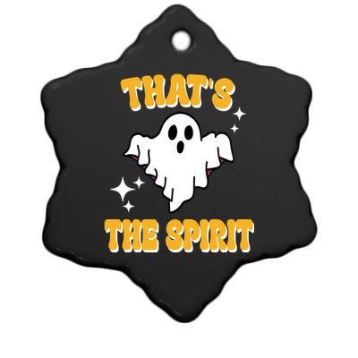 Thats The Spirit Funny Halloween Ghost Ceramic Star Ornament