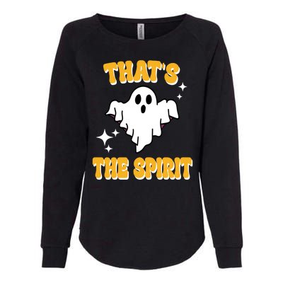 Thats The Spirit Funny Halloween Ghost Womens California Wash Sweatshirt