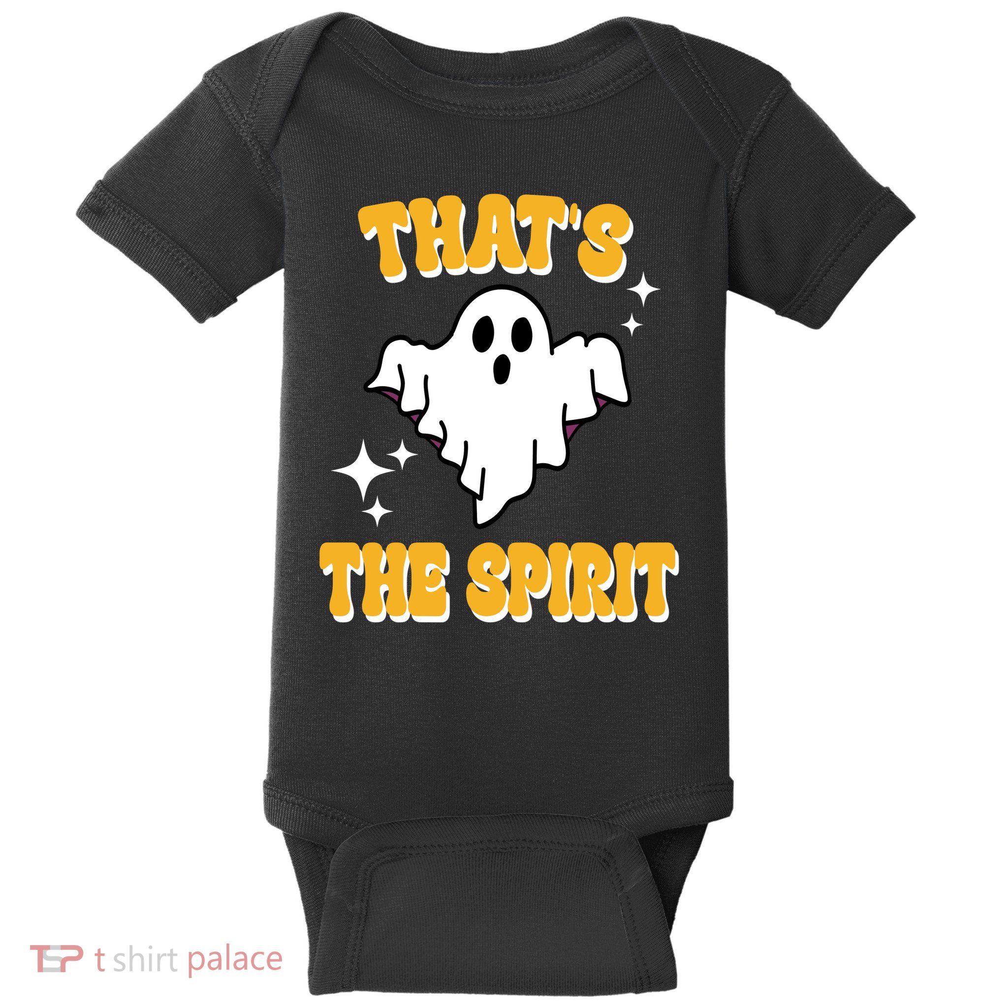 Thats The Spirit Funny Halloween Ghost Baby Bodysuit