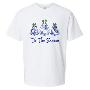 Tis The Season Chinoiserie Christmas Trees Funny Holiday  Sueded Cloud Jersey T-Shirt