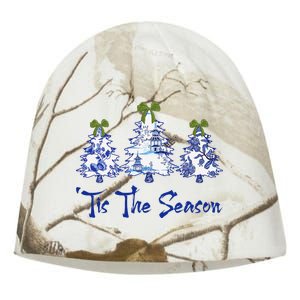 Tis The Season Chinoiserie Christmas Trees Funny Holiday  Kati - Camo Knit Beanie