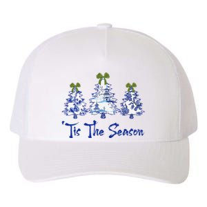 Tis The Season Chinoiserie Christmas Trees Funny Holiday  Yupoong Adult 5-Panel Trucker Hat