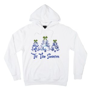 Tis The Season Chinoiserie Christmas Trees Funny Holiday  Hoodie