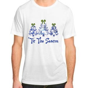 Tis The Season Chinoiserie Christmas Trees Funny Holiday  Adult ChromaSoft Performance T-Shirt