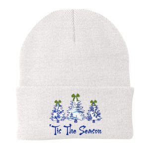 Tis The Season Chinoiserie Christmas Trees Funny Holiday  Knit Cap Winter Beanie