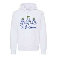 Tis The Season Chinoiserie Christmas Trees Funny Holiday  Premium Hoodie