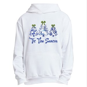 Tis The Season Chinoiserie Christmas Trees Funny Holiday  Urban Pullover Hoodie