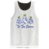 Tis The Season Chinoiserie Christmas Trees Funny Holiday  Mesh Reversible Basketball Jersey Tank