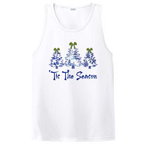 Tis The Season Chinoiserie Christmas Trees Funny Holiday  PosiCharge Competitor Tank