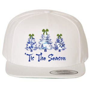 Tis The Season Chinoiserie Christmas Trees Funny Holiday  Wool Snapback Cap