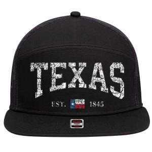 Texas Texas State Flag Distressed 7 Panel Mesh Trucker Snapback Hat