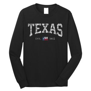 Texas Texas State Flag Distressed Long Sleeve Shirt